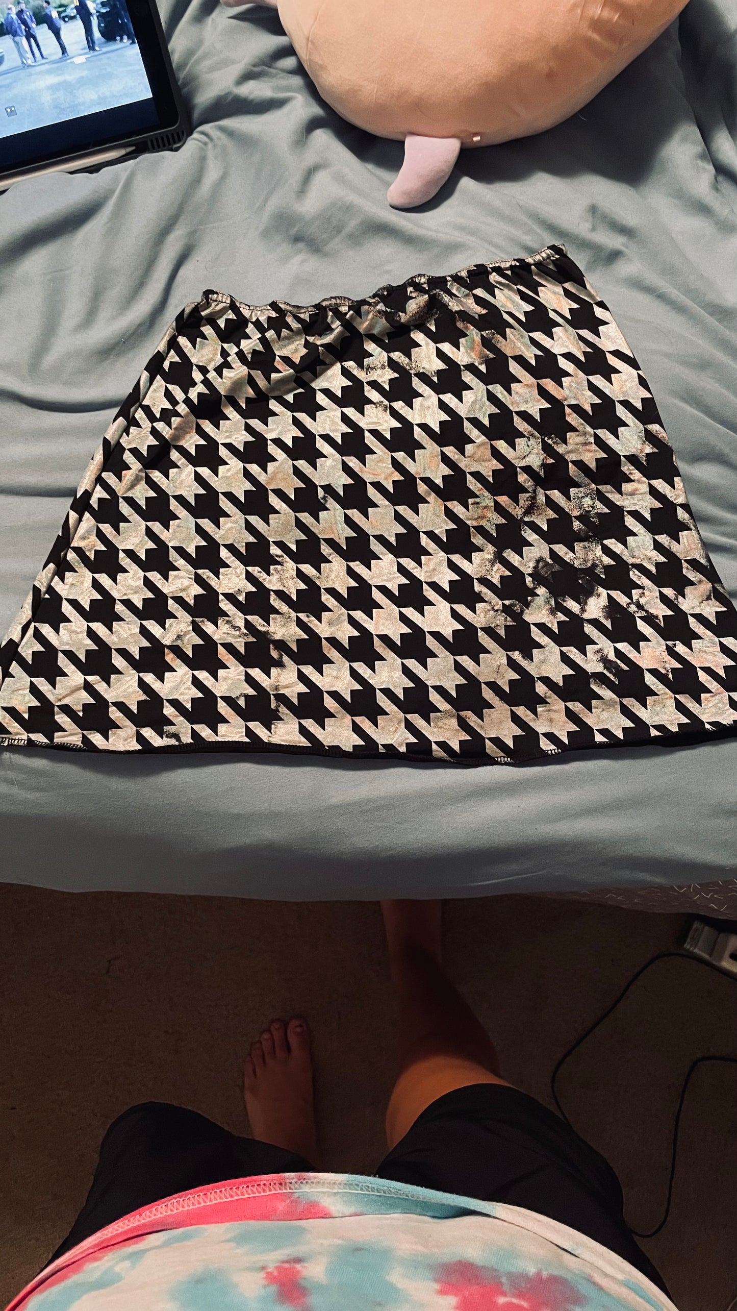 Black and silver skirt