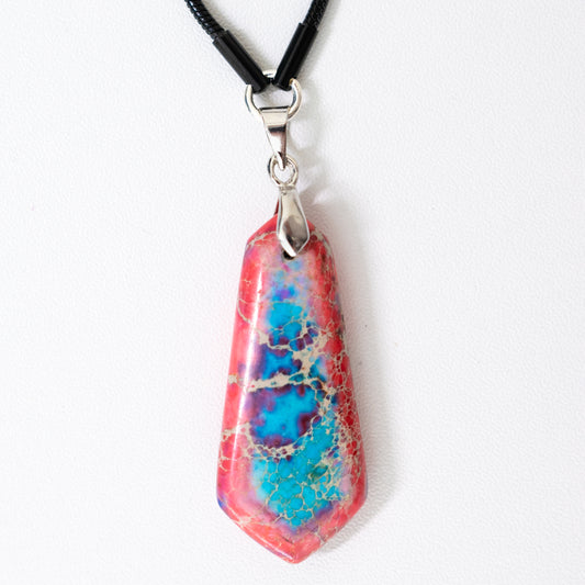 Watercolor Stone Earplug Necklace